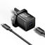 Vention 2-Port GaN Charger with Cable - 30W / USB-C / Black