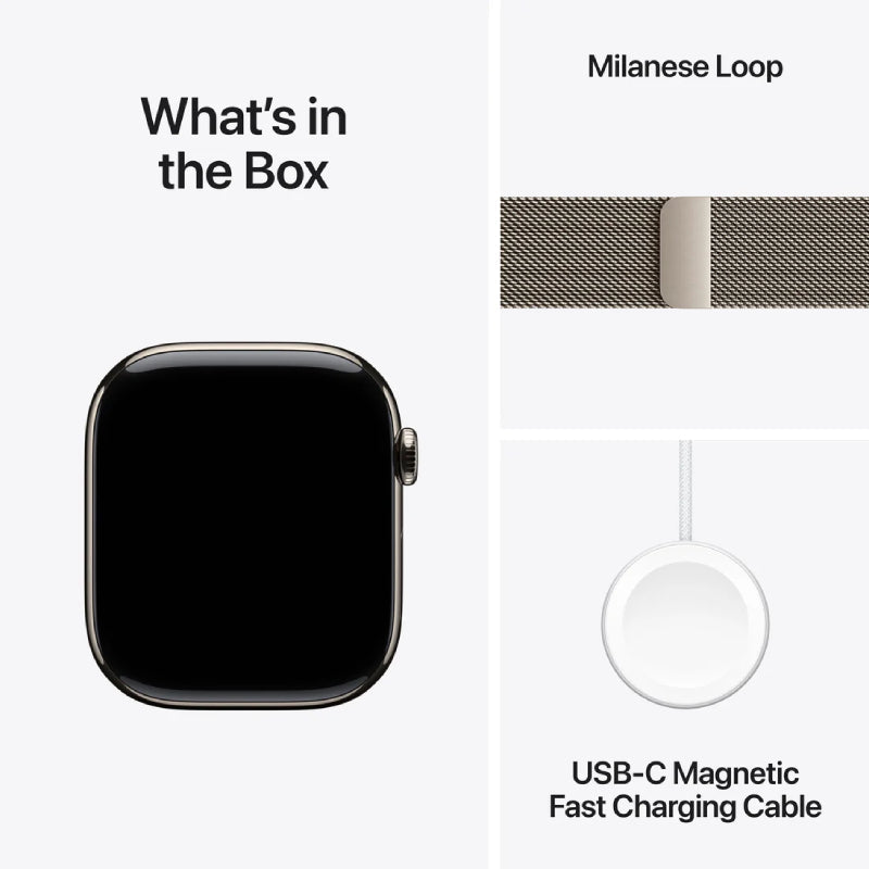 Apple Watch Series 11 - LTPO OLED / 64GB / 46mm / Bluetooth / Wi-Fi + Cellular / Small/Medium / Natural Titanium Case