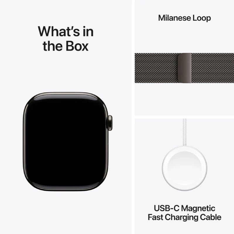 Apple Watch Series 11 - LTPO OLED / 64GB / 46mm / Bluetooth / Wi-Fi + Cellular / Small/Medium / Slate Titanium Case