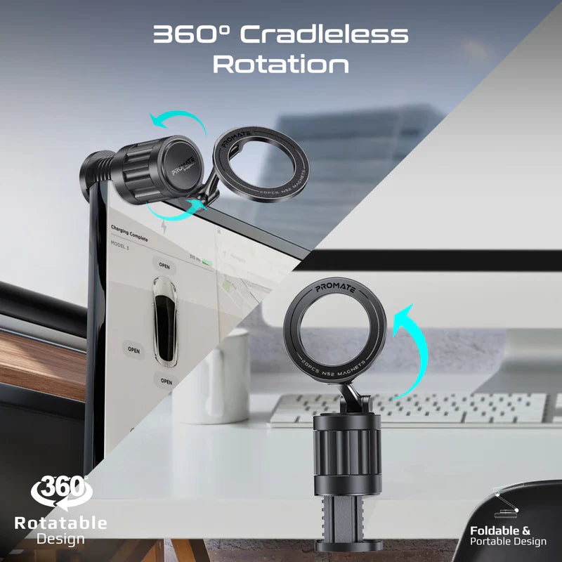 PROMATE 360° Rotating Magnetic Smartphone Grip-On Mount