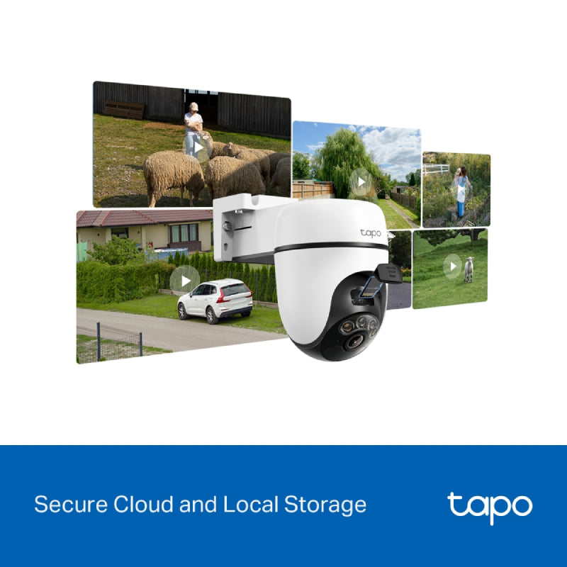 TP-Link Tapo C630 KIT Solar-Powered Pan/Tilt Security Camera Kit - 3K 5MP / Up to 15fps / Two-Way / AI Detection / Night Vision