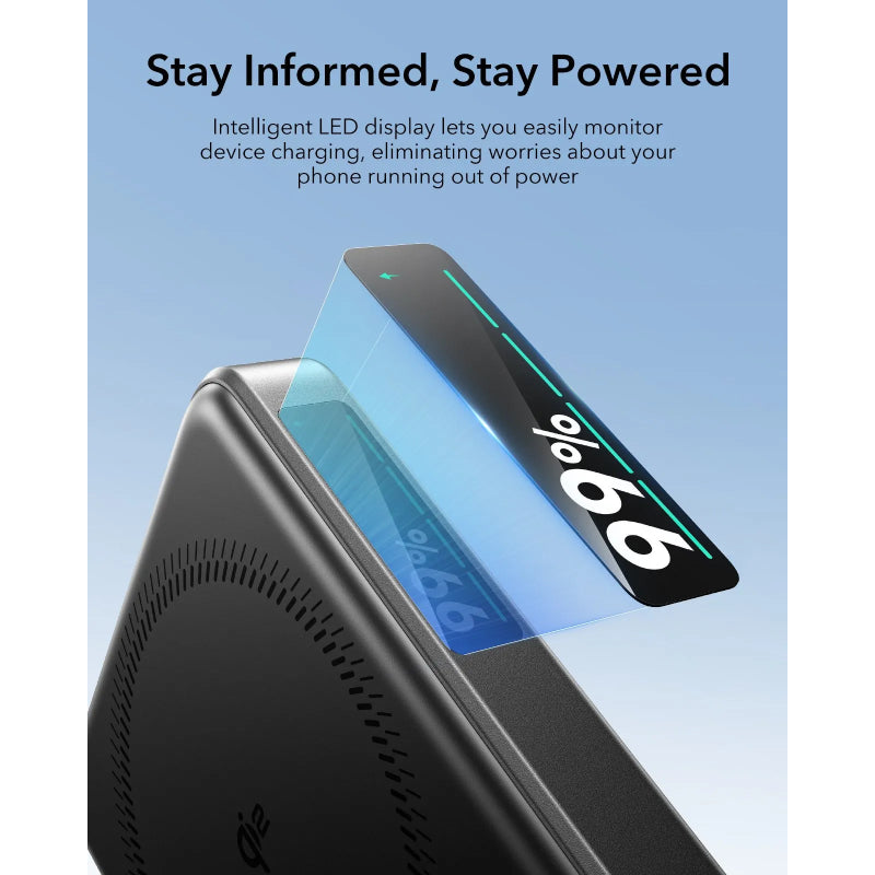 ESR Qi2 MagSlim Kickstand Power Bank - 10000mAh / Black