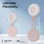 PROMATE 360° Rotatable Ultra-Slim MagSafe Rechargeable LED Ring Light - Rose Gold