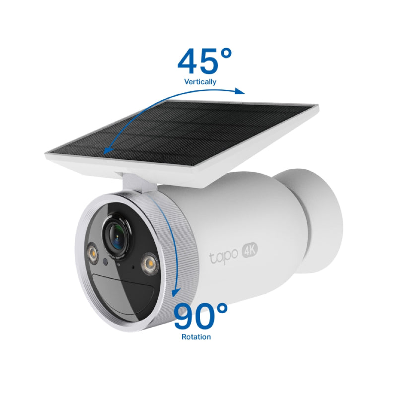 TP-Link Tapo C465 Battery-Powered Security Camera with Built-In Solar Panel - 4K UHD / Up to 15fps / Two-Way / AI Detection / Night Vision