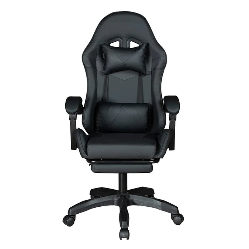 GADGETON Imperial Series PVC Leather Gaming Chair With Footrest - Black