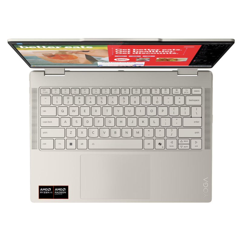 Lenovo Yoga 7 2-in-1 Gen 10 Copilot+ PC - 14.0" WUXGA Touch / AMD Ryzen AI 7 350 / 16GB / 1TB (NVMe M.2 SSD) / AMD Radeon 860M / Win 11 Home / Arb/Eng / 2YW / Lenovo Digital Pen / Seashell - Laptop