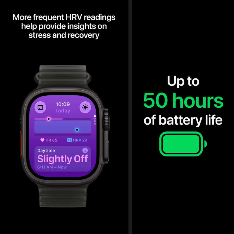 Apple Watch Ultra 4 - LTPO OLED / 64GB / 49mm / Bluetooth / Wi-Fi / Cellular / Medium/Large / Natural Titanium Case with Sand Trail Loop