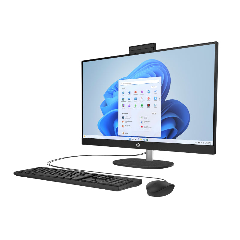 HP 27-CR0024NE AIO PC - i5 / 8GB / 512GB (NVMe M.2 SSD) / 27" FHD Non-Touch / DOS (Without OS) / 1YW / Jet Black - Desktop