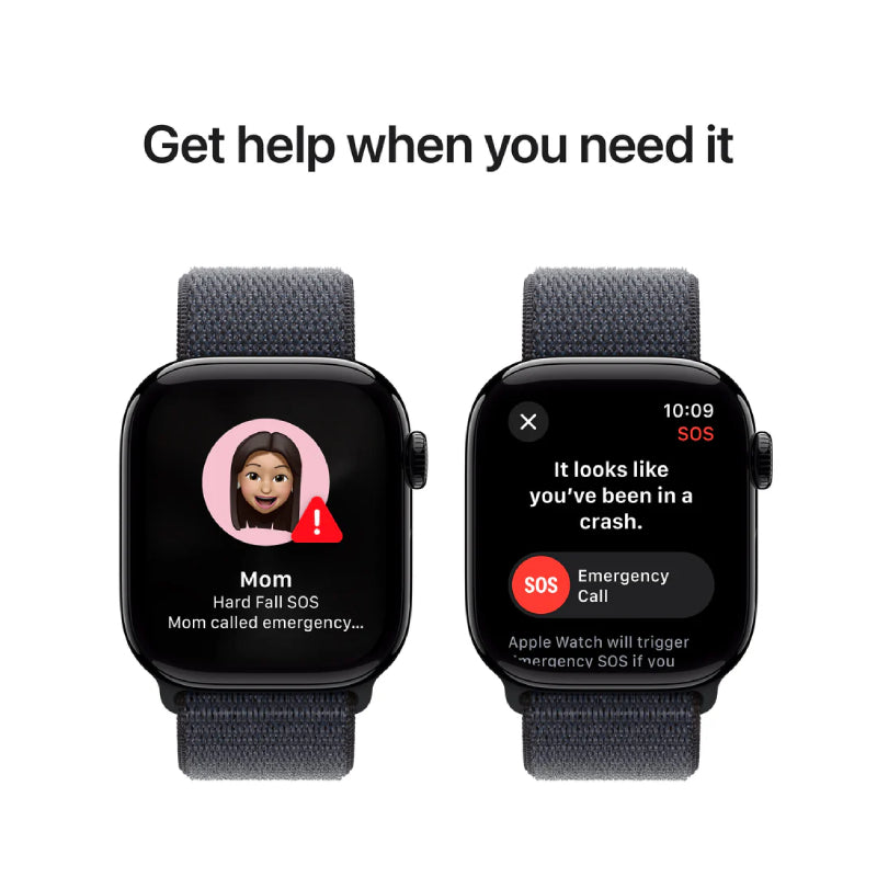 Apple Watch Series 10 with Sport Loop - LTPO OLED / 64GB / 46mm / Bluetooth / Wi-Fi / Cellular / Jet Black Smart Watches