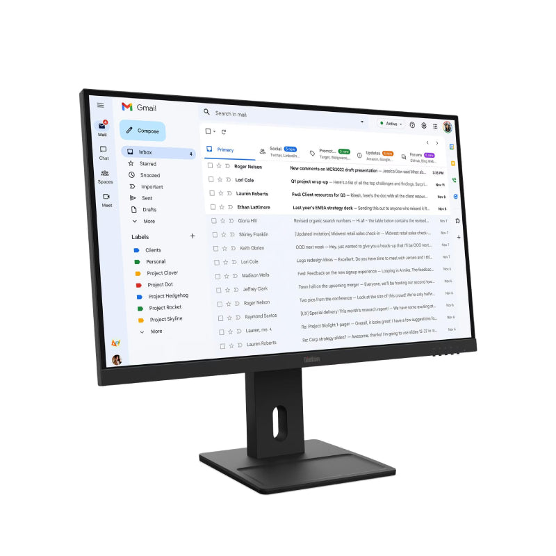 Lenovo ThinkVision E27-40 - 27" FHD IPS / 4ms / 100Hz / D-Sub / HDMI 1.4 / DisplayPort 1.2 / Speaker - Monitor