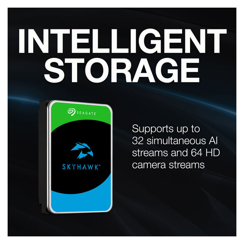 Seagate SkyHawk AI Surveillance Hard Drive - 10TB / 7200rpm / 3.5-inch /  SATA-III / 245MB/s / Internal Hard Drive
