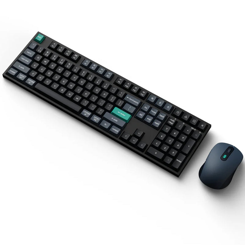 Keychron B36 Keyboard and BM25 Mouse Wireless Combo - English/Arabic / Black/Green