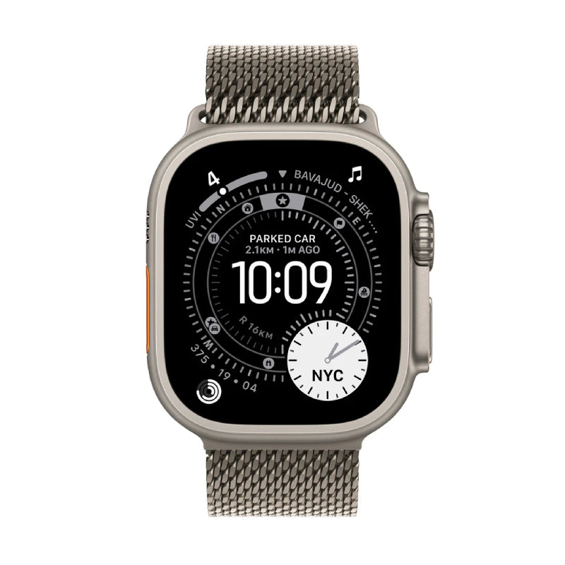 Apple Watch Ultra 3 - LTPO OLED / 64GB / 49mm / Bluetooth / Wi-Fi / Cellular / Medium / Natural Titanium Case with