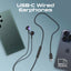 PROMATE LumiBuds-C LumiSound Transparent Stereo USB-C Wired RGB Earphones - Wired / USB-C / Black