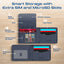 PROMATE Anti-Loss Slim Leather Wallet with RFID Protection & Smart Tracking - Blue