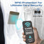 PROMATE Anti-Loss Slim Leather Wallet with RFID Protection & Smart Tracking - Brown
