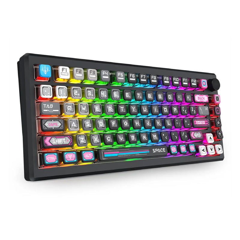 Redragon K732MC RGB Pro Uranus Pro Black TKL Aluminium Gasket Wireless Mechanical Keyboard - Bluetooth / Wired / 4000mAh / Black