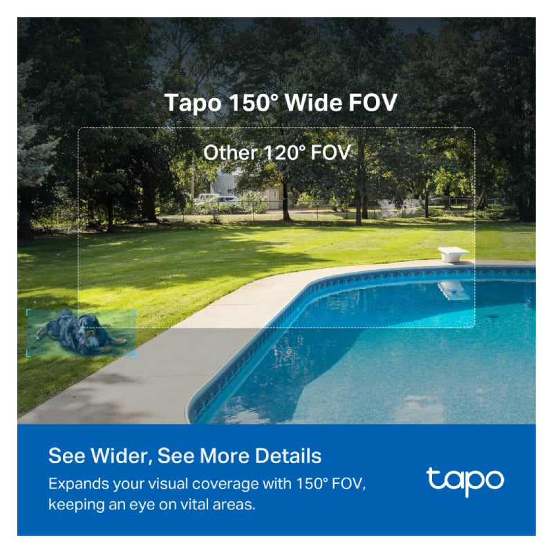 TP-Link (Tapo C425 KIT) Smart Wire-Free Security Camera and Solar Panel - 2K QHD / AI Detection / Night Vision