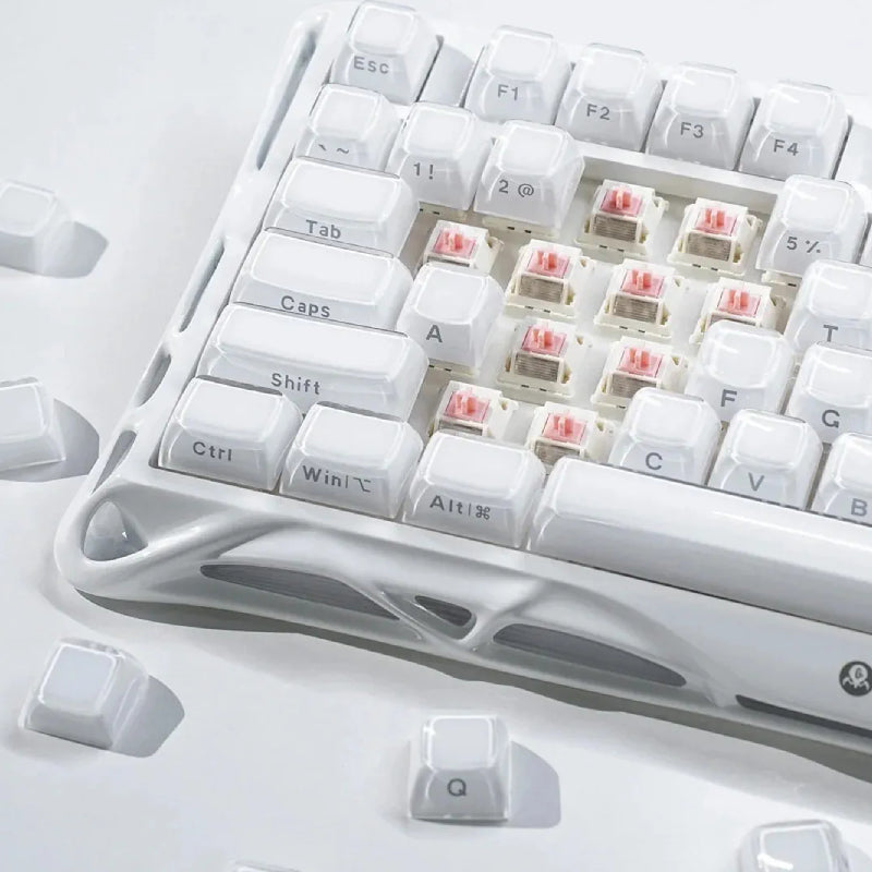 GravaStar Mercury K1 75% Wireless Mechanical Gaming Keyboard Special Edition - White
