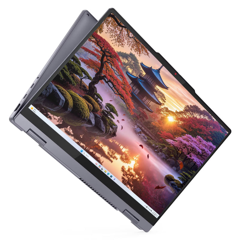 Lenovo IdeaPad 5 2-in-1 Gen 10 Copilot+ PC - 14" WUXGA OLED Touch / AMD Ryzen AI 7 350 / 24GB / 1TB (NVMe M.2 SSD) / Win 11 Home / 1YW / Arabic/English / Luna Grey / Lenovo E310 Earbuds (White) - Laptop