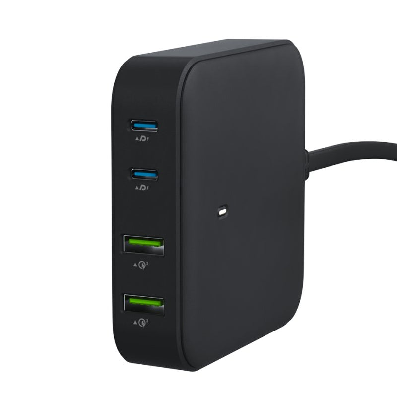 GOUI GaN 100W Desktop Charger - 100W / USB-A/USB-C / Black