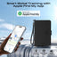 PROMATE Anti-Loss Slim Leather Passport Holder with RFID Protection & Smart Tracking - Black