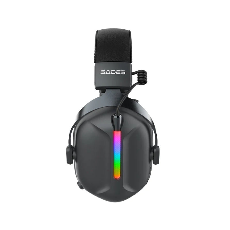 SADES SA-206 Defender Three Mode Head Mounted Wireless Headset - Black