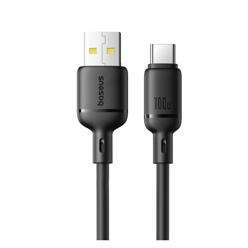 Baseus Silky USB-A to USB-C Fast Charging Cable - 1 Meter / Black