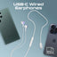 PROMATE LumiBuds-C LumiSound Transparent Stereo USB-C Wired RGB Earphones - Wired / USB-C / Silver