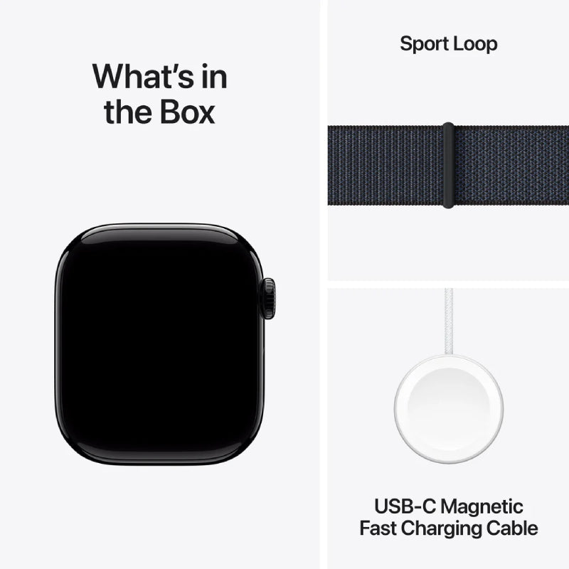 Apple Watch Series 10 with Sport Loop - LTPO OLED / 64GB / 46mm / Bluetooth / Wi-Fi / Cellular / Jet Black Smart Watches