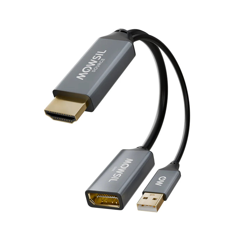 Mowsil HDMI to DisplayPort Adapter - 4K / Silver