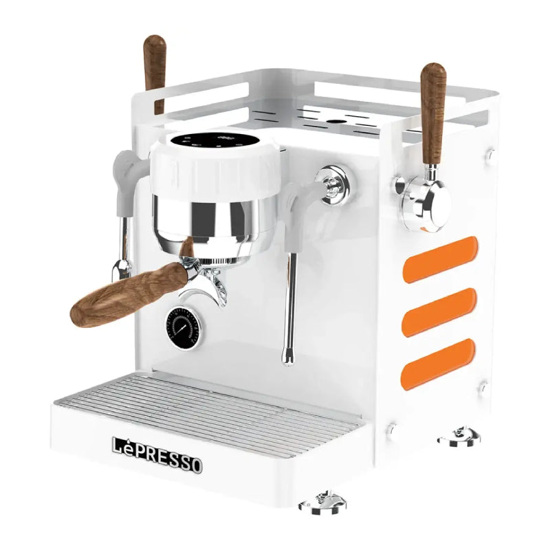 LePresso Commercial Bellissimo Triple Boiler 15 Bar Coffee Machine with Dual Italian Pump - White