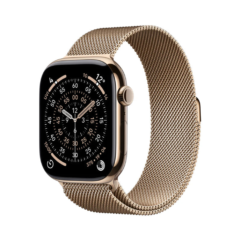 Apple Watch Series 11 - LTPO OLED / 64GB / 46mm / Bluetooth / Wi-Fi + Cellular / Small/Medium / Gold Titanium Case with
