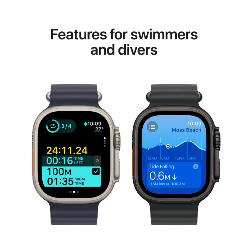 Apple Watch Ultra 2 (2024) - LTPO OLED / 64GB / 49mm / Bluetooth / Wi-Fi / Cellular / Titanium Black Milanese Loop