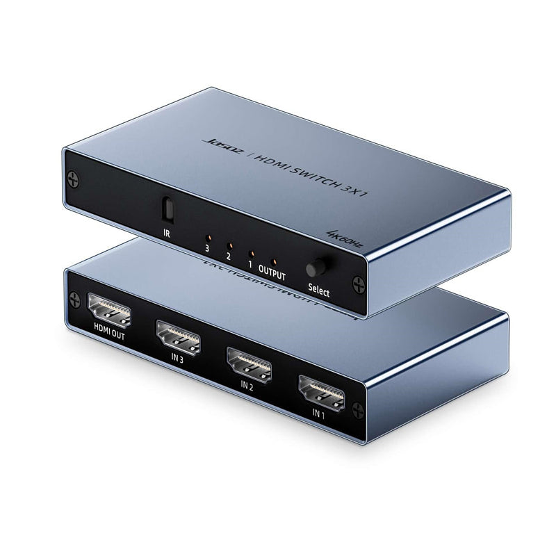 مبدل HDMI جاسوز T-G179 ‏3 في 1 - 4K@60 هرتز / رمادي فضائي داكن