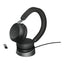 Jabra Evolve2 75 MS Stereo USB-A Headphone with Charging Stand - Wireless / Black
