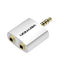 Vention 4 Pole 3.5mm Male to 2x 3.5mm Female Audio Adapter - Silvery