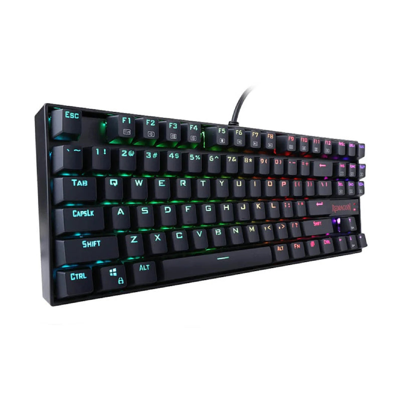 Redragon KUMARA K552 - TKL Wired Mechanical Keyboard RGB Black (Blue Switch) - Wired / 87 Keys / Black