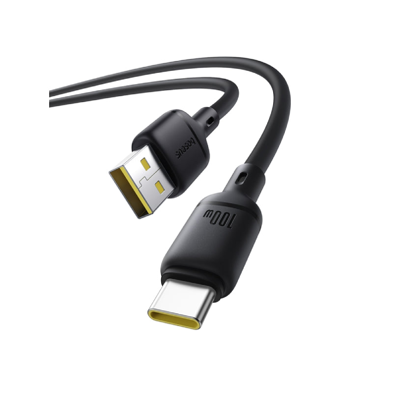 Baseus Silky USB-A to USB-C Fast Charging Cable - 1 Meter / Black