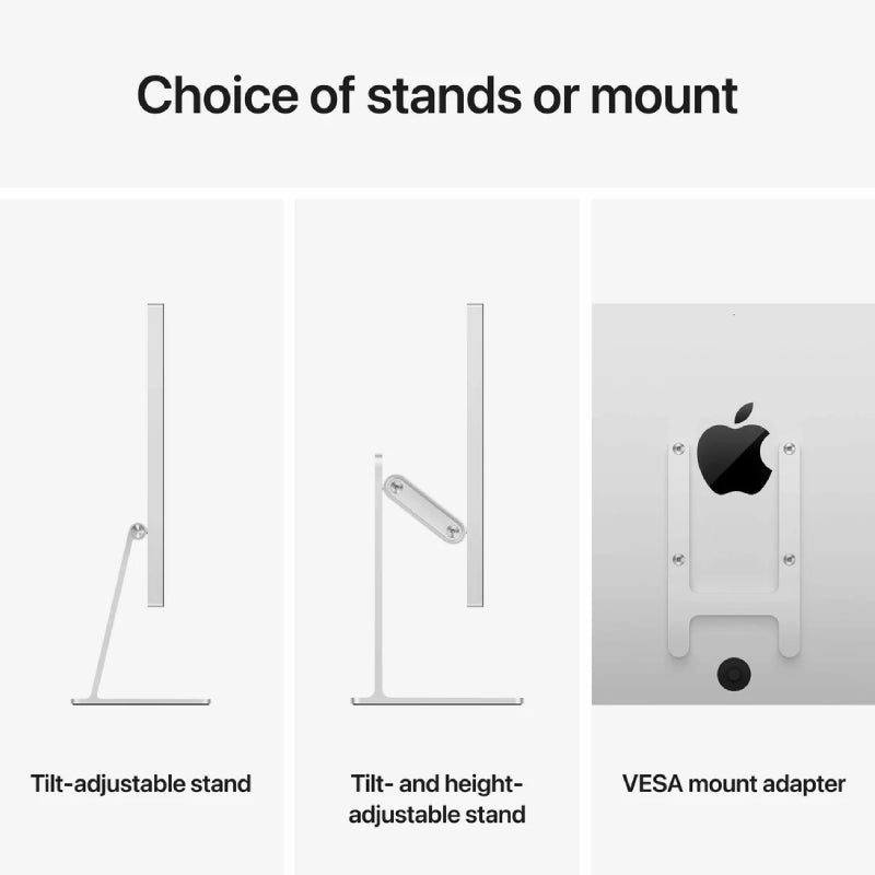 Apple Studio Display With Tilt and Height Adjustable Stand - Nano-Texture Glass / Thunderbolt 5 / 27.0" 5K Retina / 600 nits / USB-C / (2026 Model)