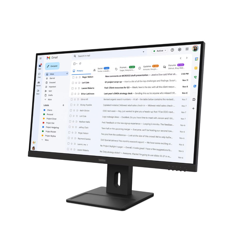 Lenovo ThinkVision E27-40 - 27" FHD IPS / 4ms / 100Hz / D-Sub / HDMI 1.4 / DisplayPort 1.2 / Speaker - Monitor