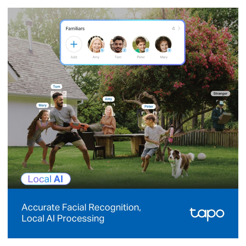 TP-Link Tapo C560WS Outdoor Pan/Tilt Security Wi-Fi Camera - 4K 8MP / Up to 25fps / Two-Way / AI Detection / Night Vision