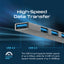 PROMATE 4-in-1 Multi-Port USB-C Hub - USB-A / USB-C / Grey