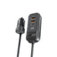 PROMATE RapidCharge Car Charger with Multi-Port Backseat Charging Hub - 120W / USB-A / USB-C
