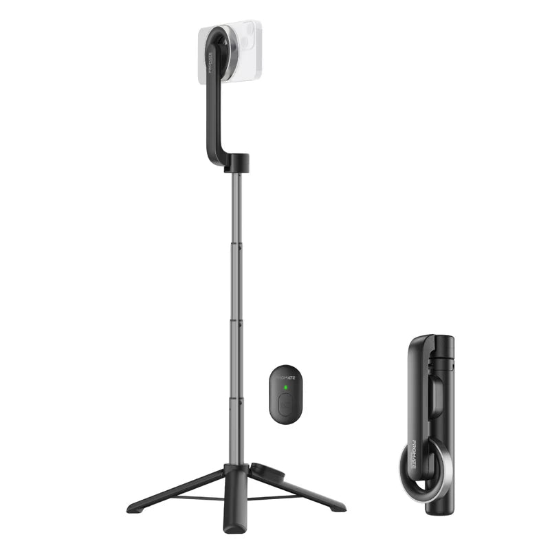 PROMATE MagSafe Foldable Selfie Stick with BT Remote Control