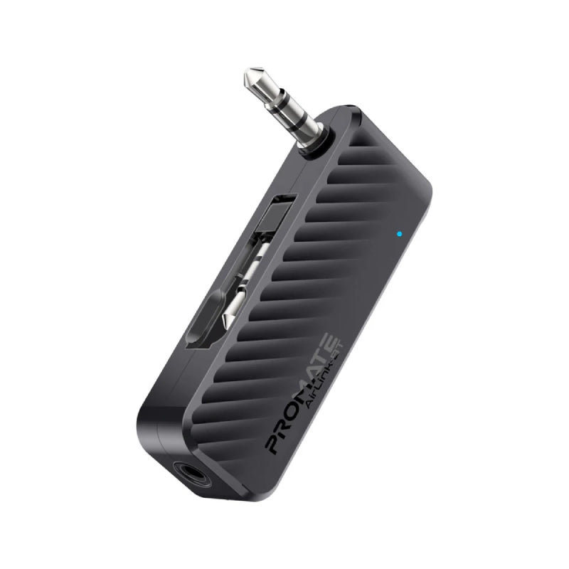 PROMATE Compact AUX to Bluetooth Audio Transmitter Adapter - Bluetooth 5.3 / 3.5mm / Black