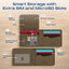 PROMATE Anti-Loss Slim Leather Wallet with RFID Protection & Smart Tracking - Brown