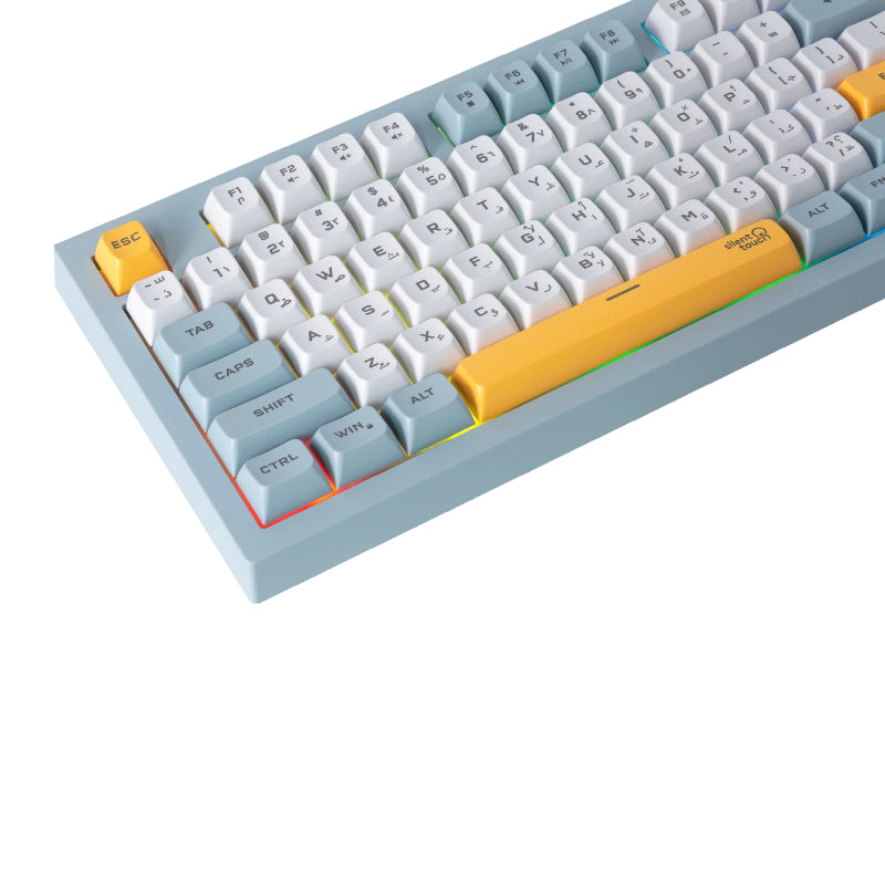 Twisted Minds TM-MK75-W Spectrum Series Wired Keyboard 80% Compact Gasket structure membrane - (English / Arabic) Layout