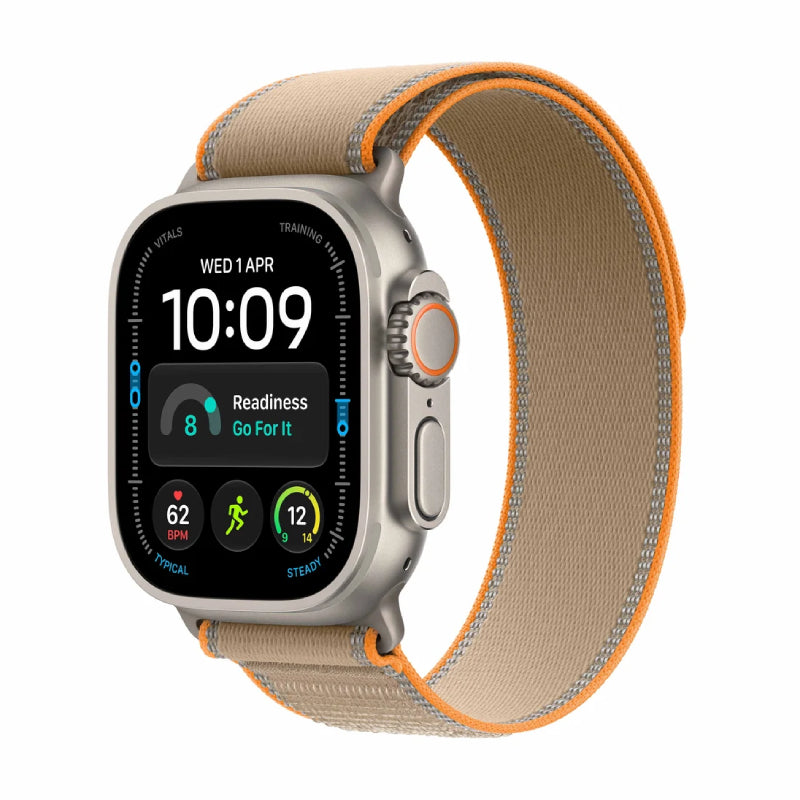 Apple Watch Ultra 4 - LTPO OLED / 64GB / 49mm / Bluetooth / Wi-Fi / Cellular / Medium/Large / Natural Titanium Case with Sand Trail Loop