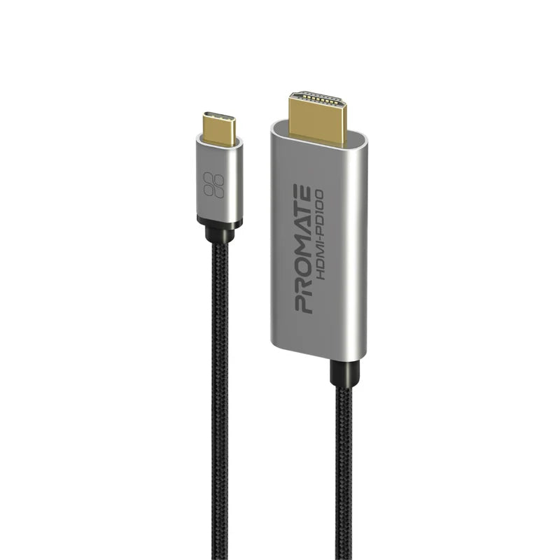 PROMATE 4K Crystal Clarity USB-C to HDMI Cable - 1.8M / Silver